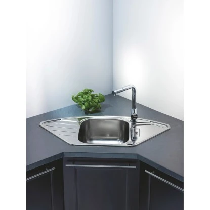 OBI Eckeinbauspüle Canto Basic 92 Edelstahl Eckig – Bild 3