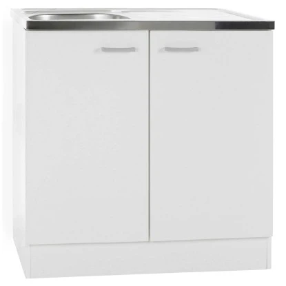 Spülenunterschrank Klassik 60 Weiß Ohne Arbeitsplatte 80 Cm