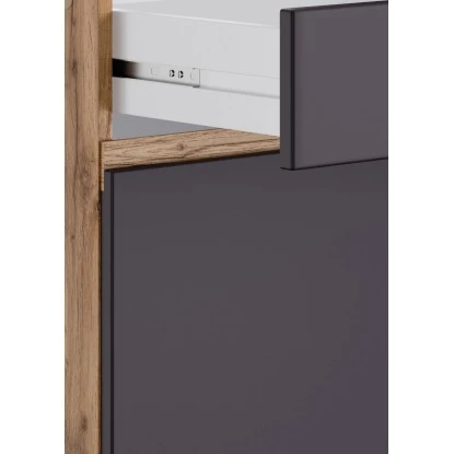 Held Möbel Küchenunterschrank Turin 60 Cm 1 Tür 1 Schublade Graphit/Wotaneiche – Bild 9