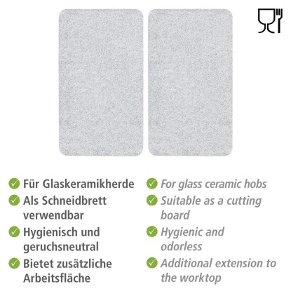 Allstar Herdabdeckplatte Für Glaskeramik-Kochfelder Transparent 2er-Set – Bild 2