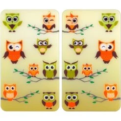 Wenko Herdabdeckplatten Universal Eulenversammlung 2er Set Mehrfarbig