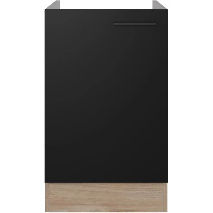 Flex-Well Exclusiv Spülenunterschrank Capri 50 Cm Schwarz Matt-Endgrain Oak – Bild 2