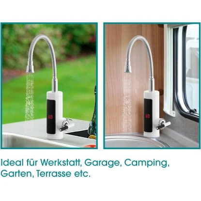 Easymaxx Warm Und Kaltwasserarmatur Mit Integriertem Durchlauferhitzer 3600 W – Bild 13