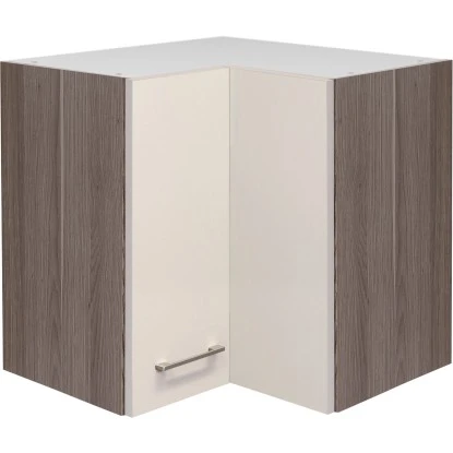 Flex-Well Exclusiv Eck-Hängeschrank Eico 60x60 Cm Magnolienweiß-Tennessee Eiche
