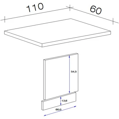Flex-Well Classic Geschirrspüler-Paket Teilintegriert Florida Weiß-Sonoma Eiche – Bild 2