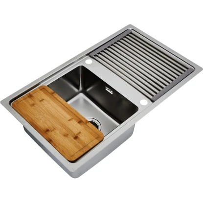 Respekta Einbauspüle Chicago 86 Cm X 50 Cm Edelstahl – Bild 5