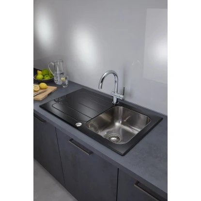 OBI Glasspüle 50 Cm X 86 Cm Schwarz – Bild 2