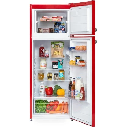 Respekta Kühl-Gefrierkombination KS144 Vintage VC Rot – Bild 5