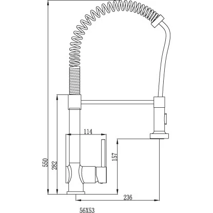 Sanitop-Wingenroth Küchenarmatur Bali Profür 176 GB, Niederdr. – Bild 2