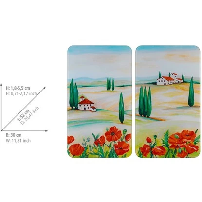 Wenko Herdabdeckplatte Universal Toscana 2er-Set Für Alle Herdarten – Bild 2