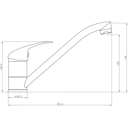 Einhebel-Küchenarmatur Tirso Chrom – Bild 2