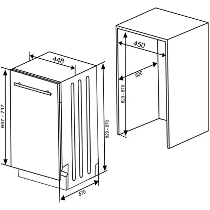 Respekta Einbaugeschirrspüler GSP45VV 45 Cm Schwarz Vollintegriert – Bild 10