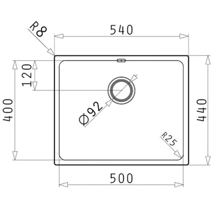 Pyramis Einbaubecken Lydia Edelstahl – Bild 2