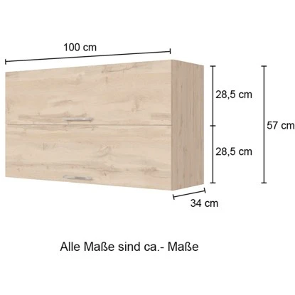 Held Möbel Klapphängeschrank Sorrento B110 X H57 X T34 Cm Wotaneiche-Wotaneiche – Bild 4