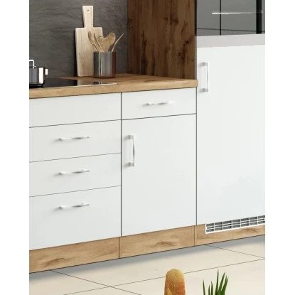 Held Möbel Unterschrank Sorrento 50 X 85 X 60 Cm Tür Schubk. + EL-B. Weiß-Wotan. – Bild 13