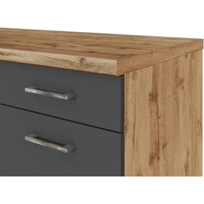 Held Möbel Auszugsschrank Sorrento 50 X 85 X 60 Cm Schubk. 2 Ausz. Anthr.-Wotan. – Bild 9