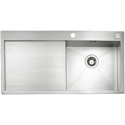 OBI Einbauspüle Quadra Basic 100 Edelstahl Eckig