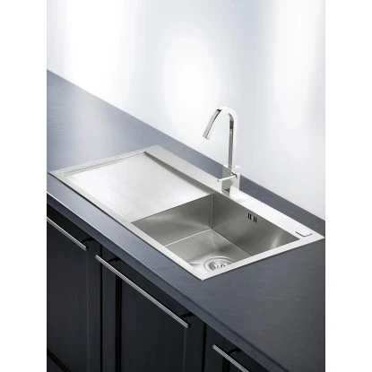 OBI Einbauspüle Quadra Basic 100 Edelstahl Eckig – Bild 2