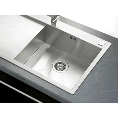 OBI Einbauspüle Quadra Basic 100 Edelstahl Eckig – Bild 3